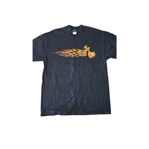 Double Sided Y2K Harley Davidson Flames Chandler, AZ size‎ large tshirt